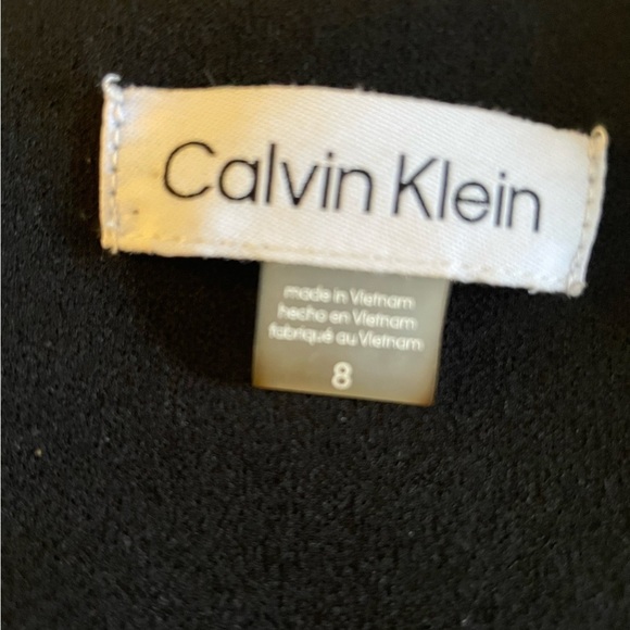 Calvin Klein Black Dress with flared sleeves sz 8 - Picture 2 of 7